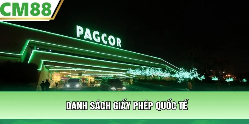 Danh sách giấy phép quốc tế