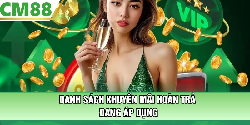 Danh sách khuyến mãi hoàn trả đang áp dụng