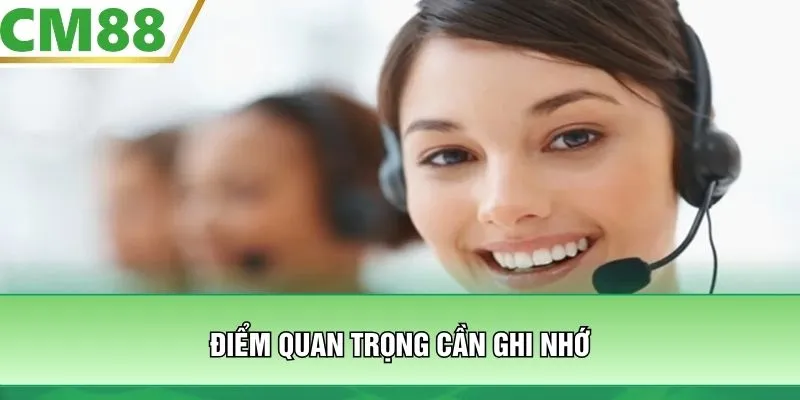 Điểm quan trọng cần ghi nhớ